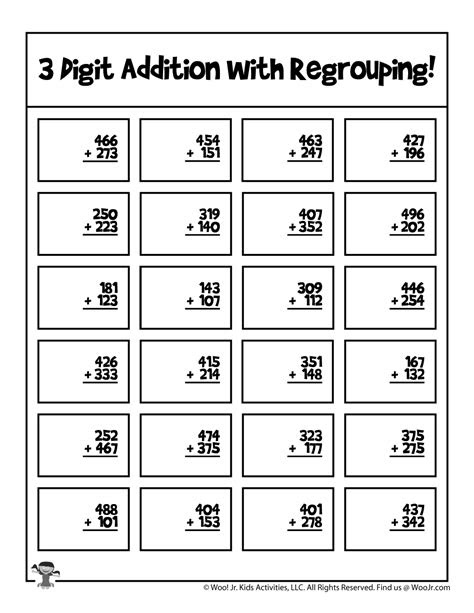  regrouping math worksheets 1st grade workssheet list addition with