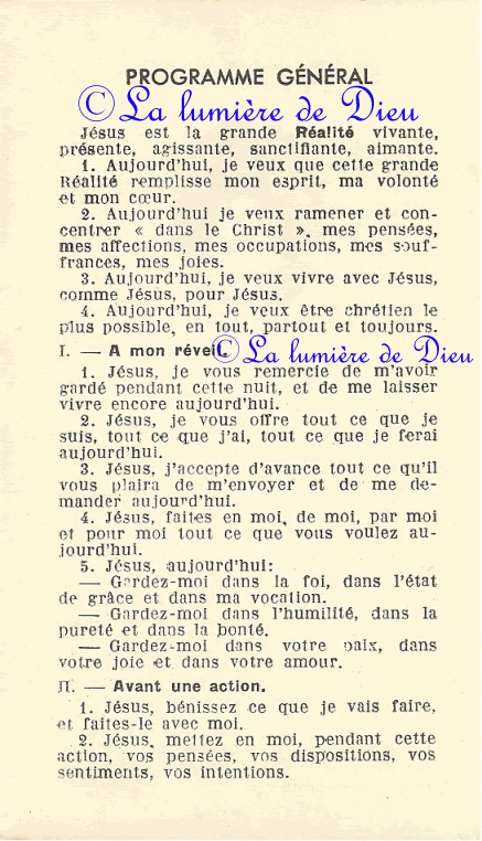 Ma journée avec Jésus