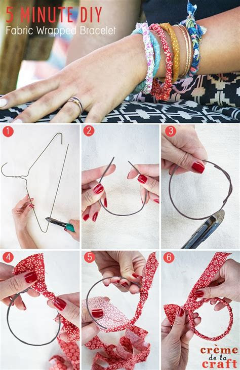 minute diy fabric wrapped bracelets