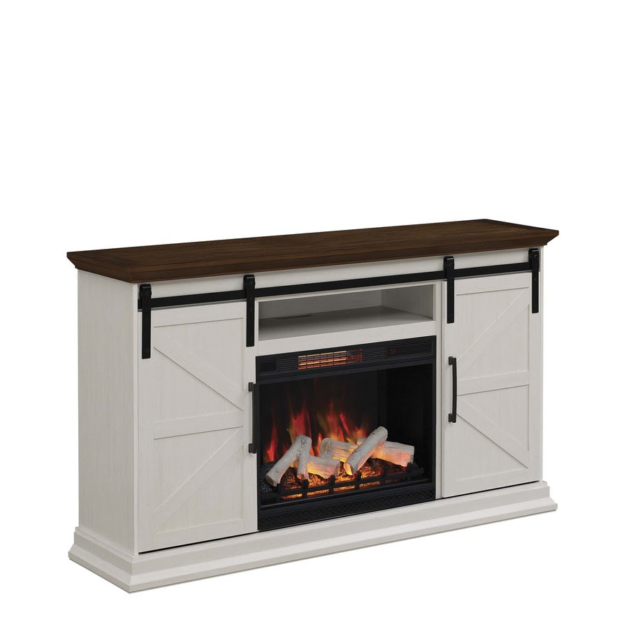 Duraflame 68 25 In W Cream Infrared Quartz Electric Fireplace In The Electric Fireplaces Department At Lowes Com