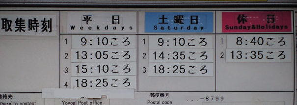 土曜日 日曜日 祝日の郵便配達と集荷とポスト取集について