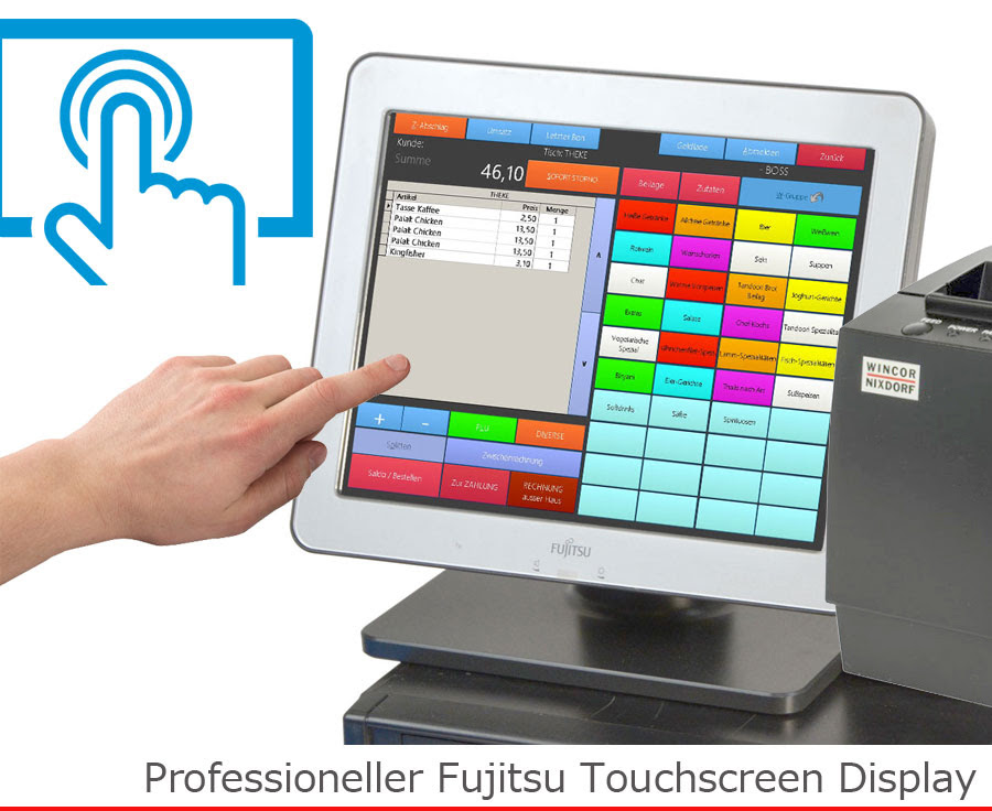 SCANNER EINZELHANDEL TOUCH KASSE BONDRUCKER+GELDLADE ...