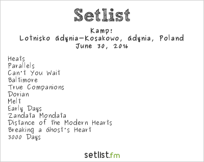 Kamp! Setlist Heineken Open'er Festival 2016 2016