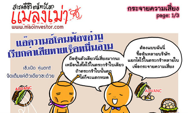 การ์ตูนMaoinvestor ตอน’กระจายความเสี่ยง’