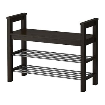 O0o Ikea Hemnes Banc Range Chaussures Brun Noir 85x32 Cm Wxdzhsfv 63
