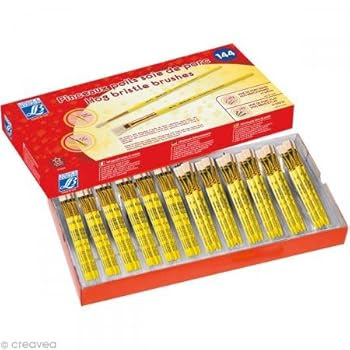 L&B Education - 175403 - Loisir Créatif - Pinceaux Soie de Porc Education - Pack 144 L&B Education - 175403 - Loisir Créatif - Pinceaux Soie de Porc Education - Pack 144