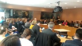 ကုလသမဂၢလံုၿခံဳေရးေကာင္စီကို WLB အမ်ိဳးသမီးမ်ား အဖြဲ႔ခ်ဳပ္ (ျမန္မာႏိုင္ငံ)က အစီရင္ခံတင္ျပ။ ဧၿပီ ၂၄၊ ၂၀၁၄။ သတင္းဓာတ္ပံု- Global Justice Center