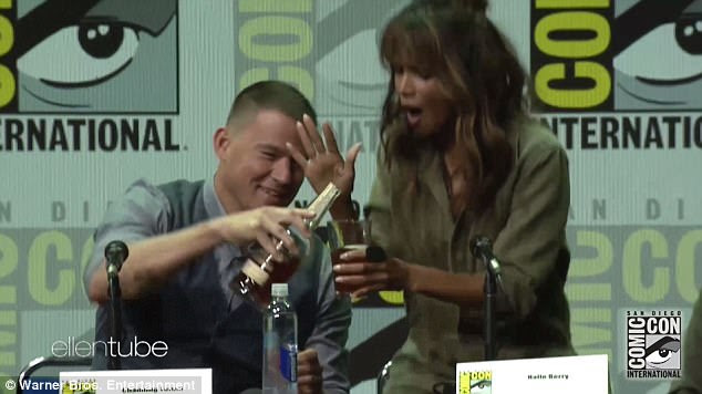 'He dared me in front of 3,000 people and I just could not, stupidly I could not say no.' Halle recalled