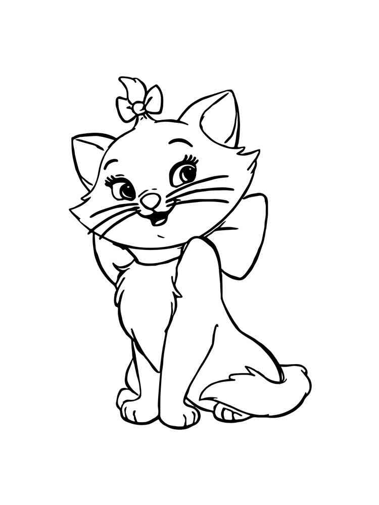Disney Marie Cat coloring pages Free Printable Disney Disney Marie Cat coloring pages Free Printable Disney
