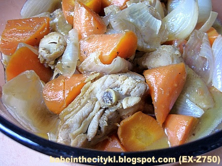 braised chicken wid carrot n onion