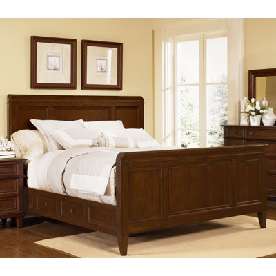 Westhaven Panel Bed in Dried Fig Cherry