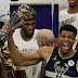 Giannis Antetokounmpo - Giannis antetokounmpo knocks down basket.