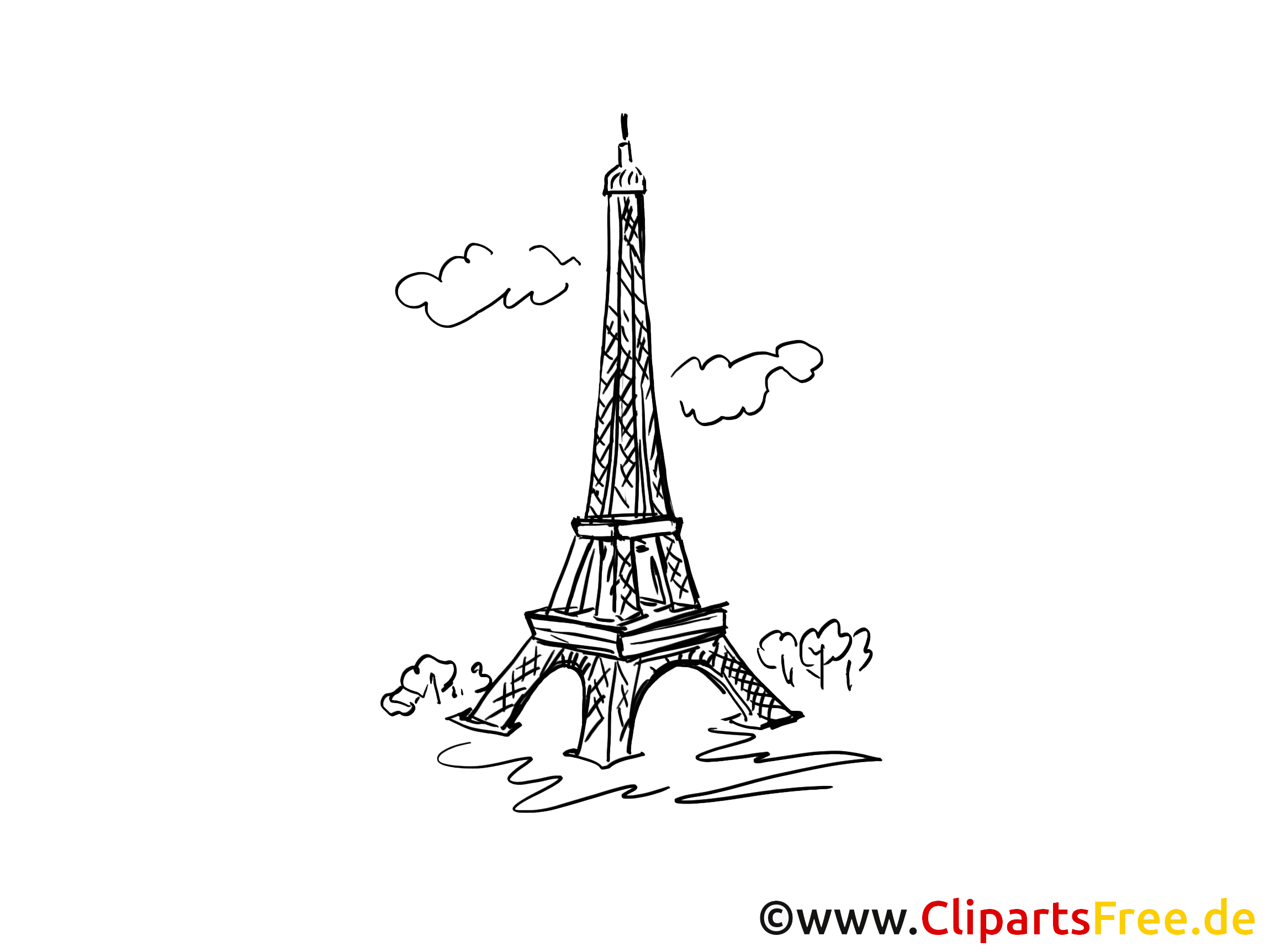Tour eiffel coloriage - Paris dessins gratuits - Voyage ...