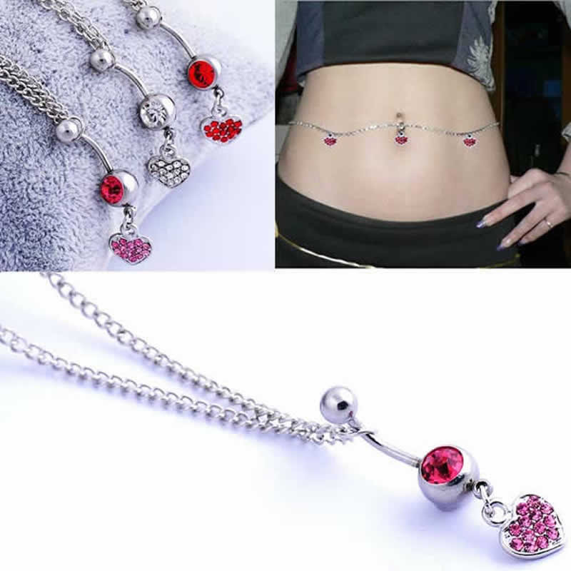 ﾋﾞｼﾞｭｰﾊｰﾄwithﾎﾞﾃﾞｨﾁｪｰﾝ へそﾋﾟｱｽ 14g ﾎﾞﾃﾞｨﾋﾟｱｽ へそﾋﾟｱｽ ﾍﾞﾘｰﾁｪｰﾝへそﾋﾟｱｽ ﾎﾞﾃﾞｨ ﾋﾟｱｽ専門店 ｸﾞﾘｰﾝﾋﾟｱｯｼﾝｸﾞ