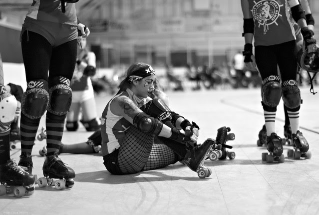 making sure the laces are tight