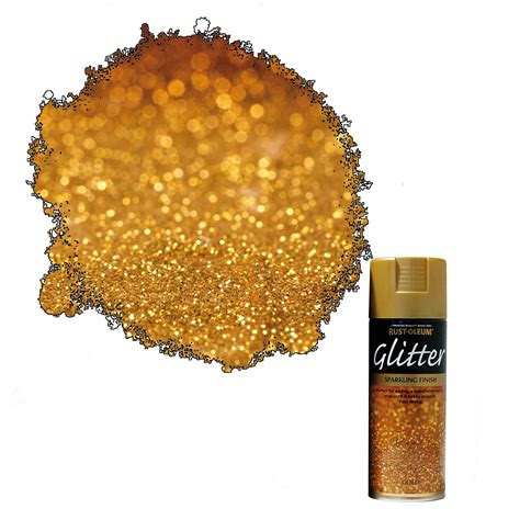 Ran out of paint for last kitchen door . Rust-Oleum Gold glitter effect Multi-surface Spray paint
