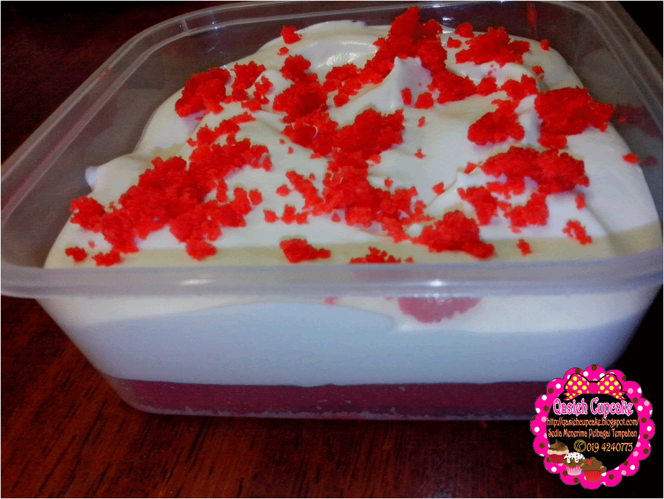 Qasieh Cupcake ♥: Kek Red Velvet Kukus