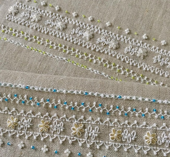 ビーズがかわいい刺繍ステッチ より As Time Goes By