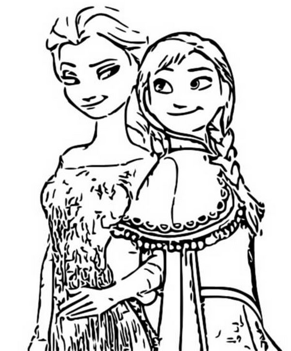 Dibujo Para Colorear Frozen 2 Anna Y Elsa 2