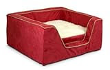 Snoozer Memory Foam Luxury Square Pet Bed, Medium, Shona Granite/Dark Chocolate