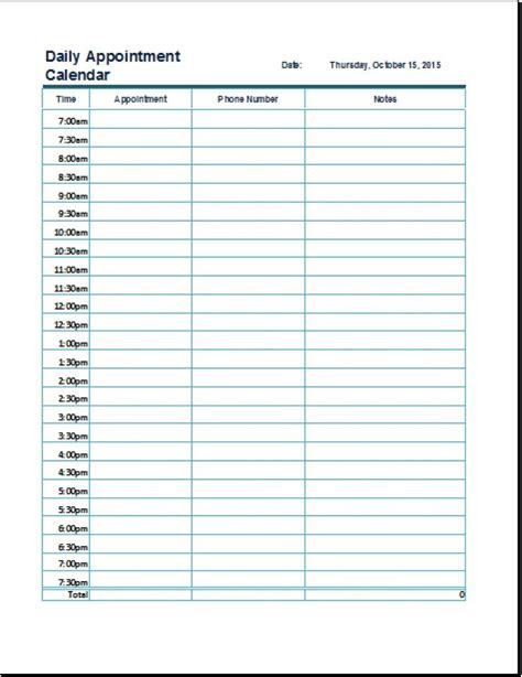  daily appointment calendar printable free printable online calendar