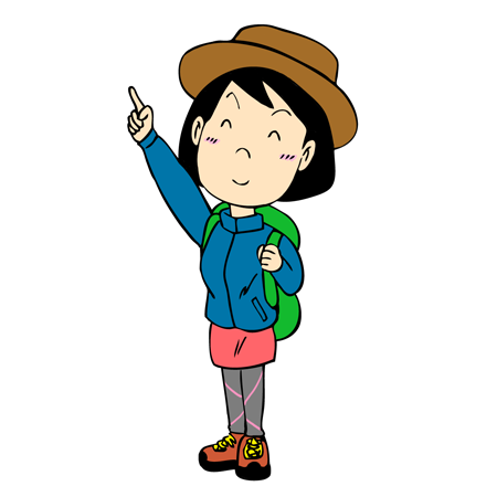 登山をする女性山ガールイラスト 無料イラスト配布サイトマンガトップ
