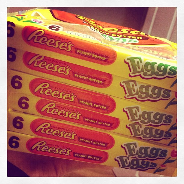 Think we like Reese's? Collin stocked up at the half price sale yesterday. Haha!