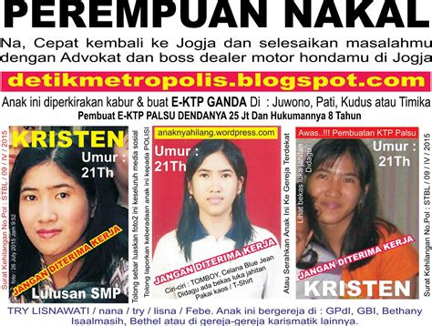 Kontrak kerja dalam hukum islam dikenal dengan istilah ijarah ). Anak hilang, Penculikan, E-KTP Ganda / ASPAL, Istri kabur