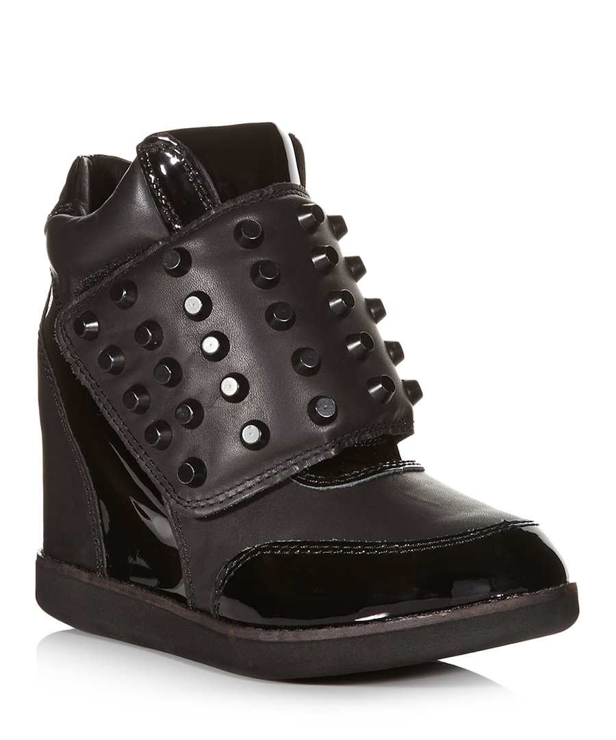 Campbell Teramo black leather wedge trainers, Designer Footwear Sale ...
