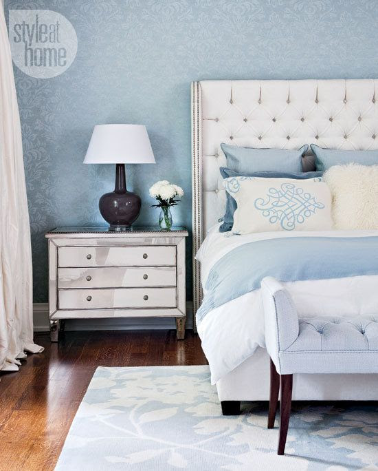 Pale blue master bedroom | For the Home | Pinterest