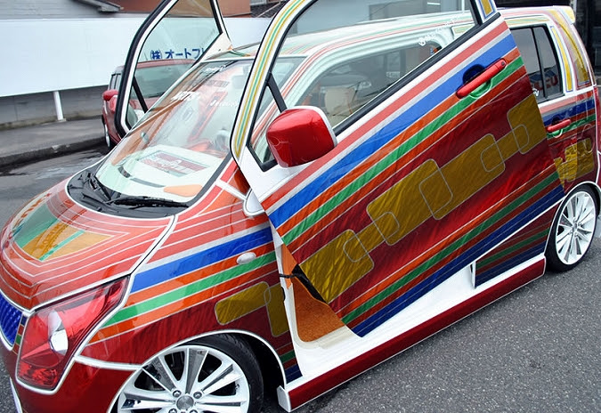 スズキワゴンrのフルカスタム 改造 Vip車ヤンキーからも注目のド派手なオールペン