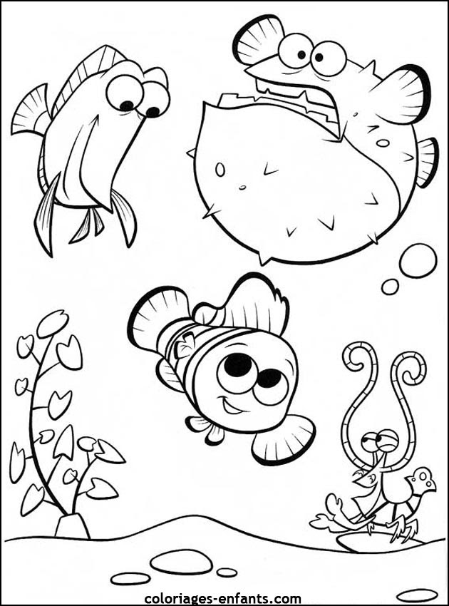 Coloriage de poissons à imprimer de coloriages  enfants