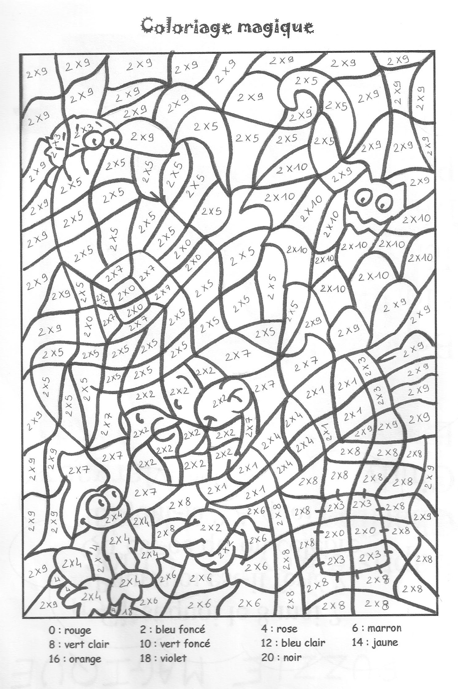 Image Coloriage magique gratuit