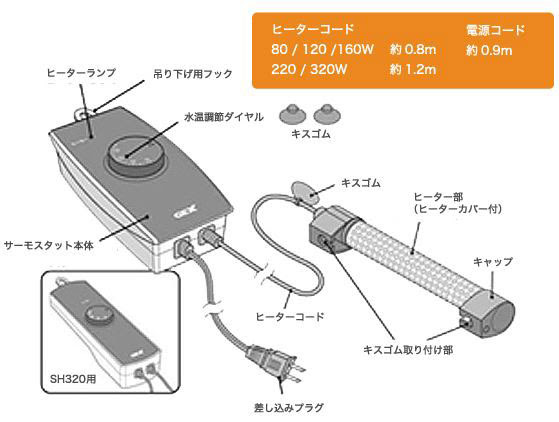 Gex メタルオートヒーターsh レヨンベールアクア