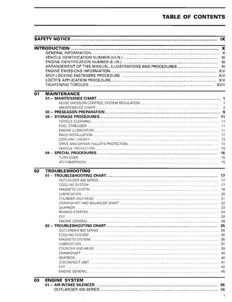 PDF 2006 Can Am Outlander 400 800 Xt Service Manual