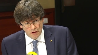 El president de la Generalitat, Carles Puigdemont, entrevistat aquest dijous a la Cadena Ser