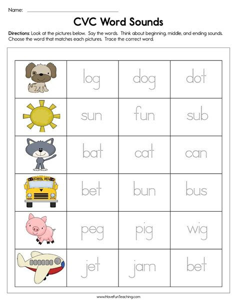 Kids can trace a cvc word, develop. cvc words tracing worksheets alphabetworksheetsfreecom