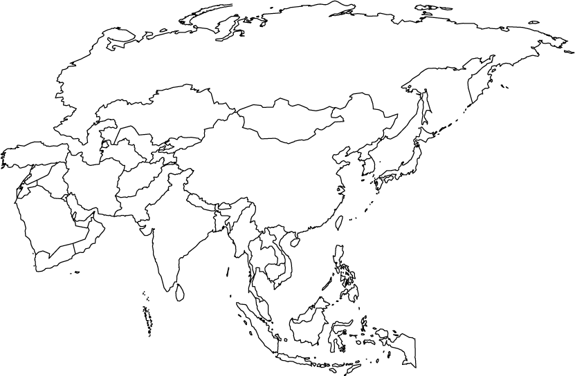 Cartes De Lasie Et Informations Sur Le Continent Asiatique