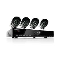 Defender SN301-8CH-002 8 Channel H.264 Smart DVR Security System with Coaching iMenu and 4 Hi-Res CCD Night Vision Surveillance Cameras (Black)
