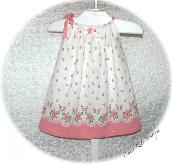 Vintage Feedsack Pillowcase Dress for Little Girls