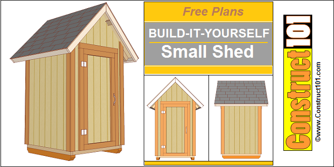 Small Garden Shed Plans 4'x4' Gable Shed - Construct101
