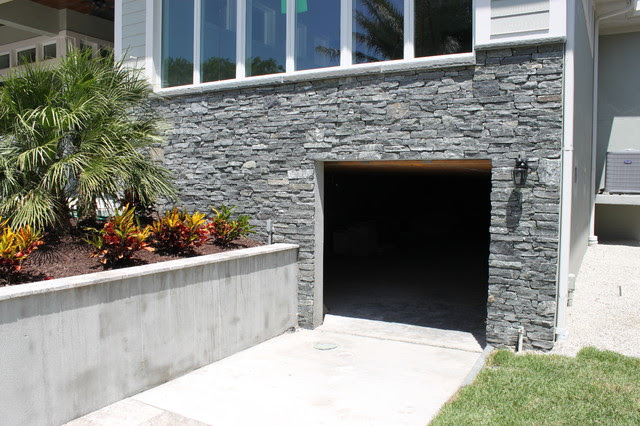 ... Outdoor Kitchen, and Fire Pit - Contemporary - Garage And Shed - miami