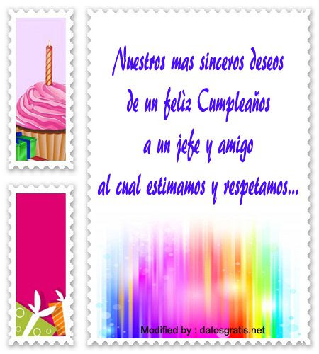 Bonitas Frases De Feliz Cumpleaos Para Mi Jefe Mensajes