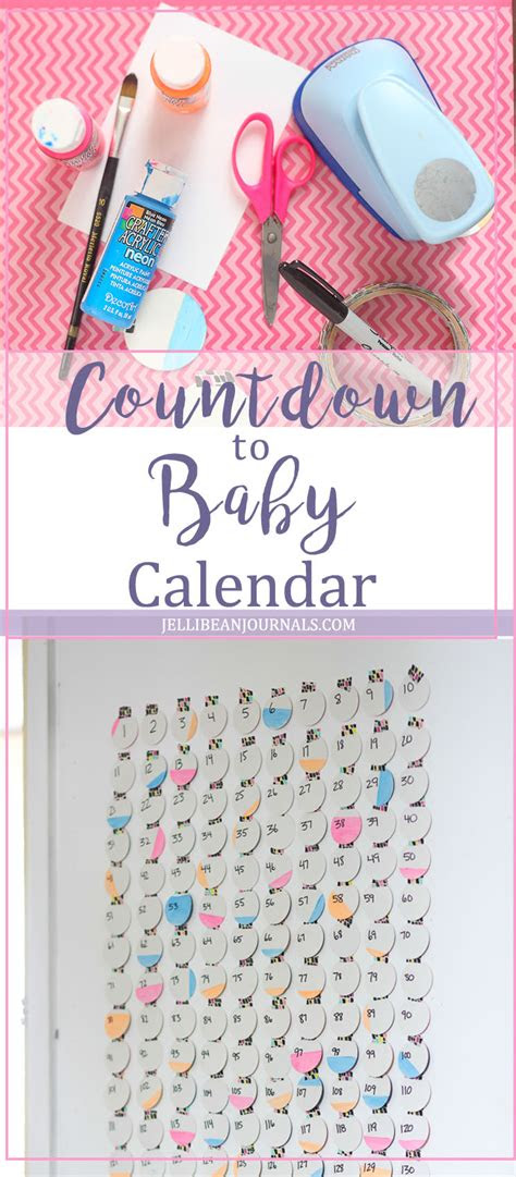 diy countdown  baby calendar jellibean journals