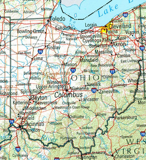 Us Map Ohio