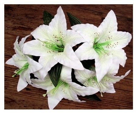 bulk silk lily wedding flowers
