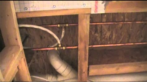 Then water is falling inside your kitchen or bathroom cabinet. Plumbing Basement Water Lines with PEX! - YouTube