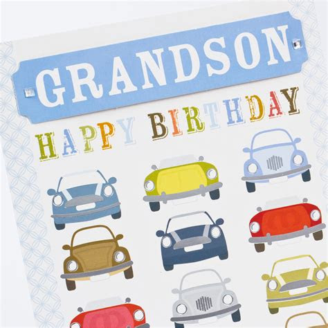 You can print birthday cards at home well in advance or last minutes before going to the birthday parties. birthday cards for grandson to print birthday card car print grandson