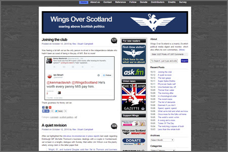 Vuelio Blog Rankings Wings over Scotland