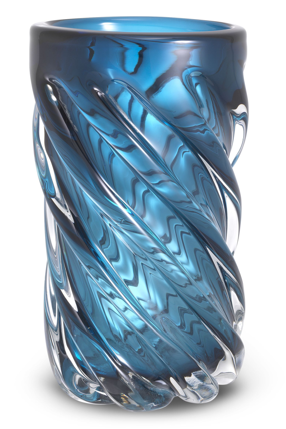 Blue Handblown Glass Vase Eichholtz Angelito L Oroa
